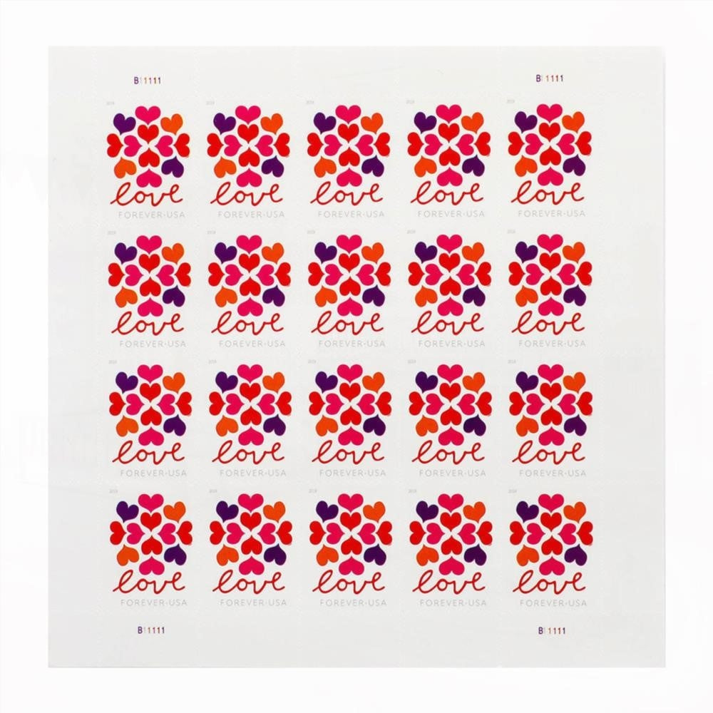 2019 US Heart Blossom Forever First-Class Postage Stamps Wedding
